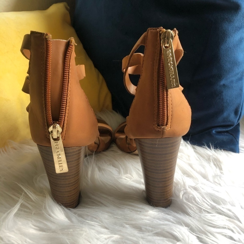 Breckelles Strappy Brown Heels - Picture 3 of 4